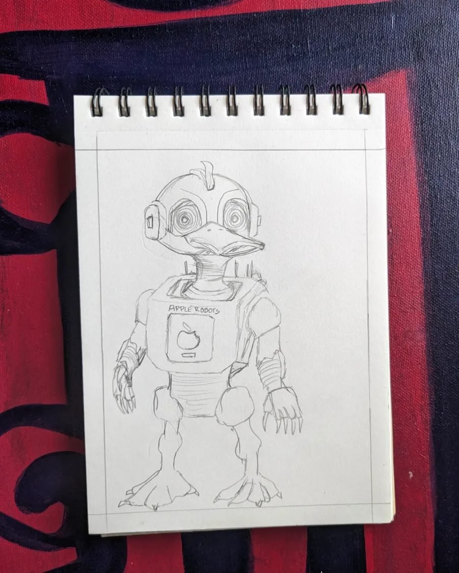 Robo duck pencil concept