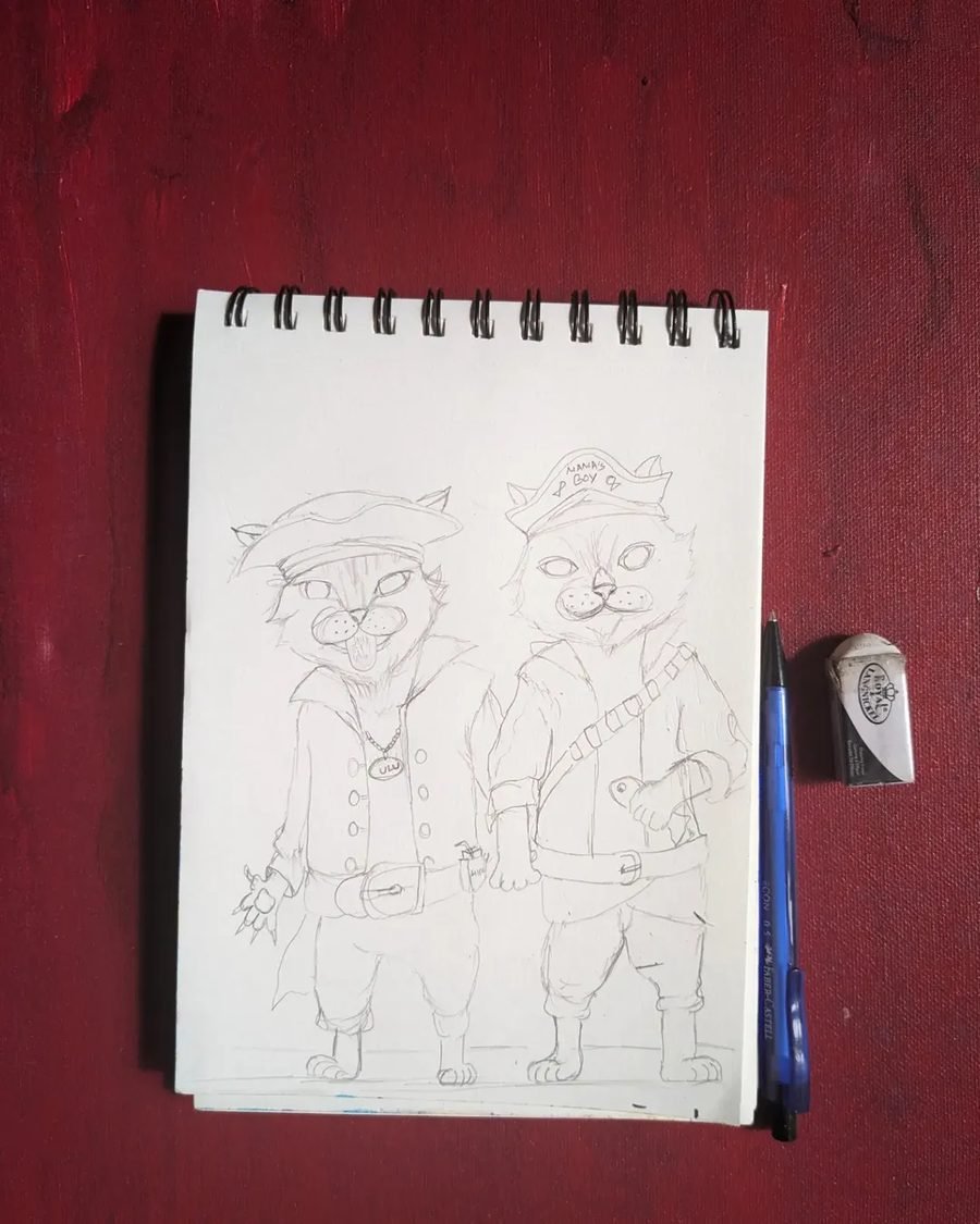 Pirate cats sketch