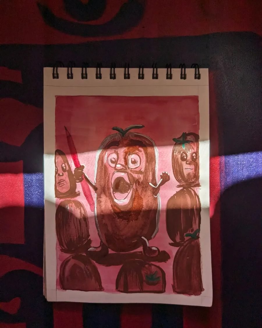 Educated potato pencil concept