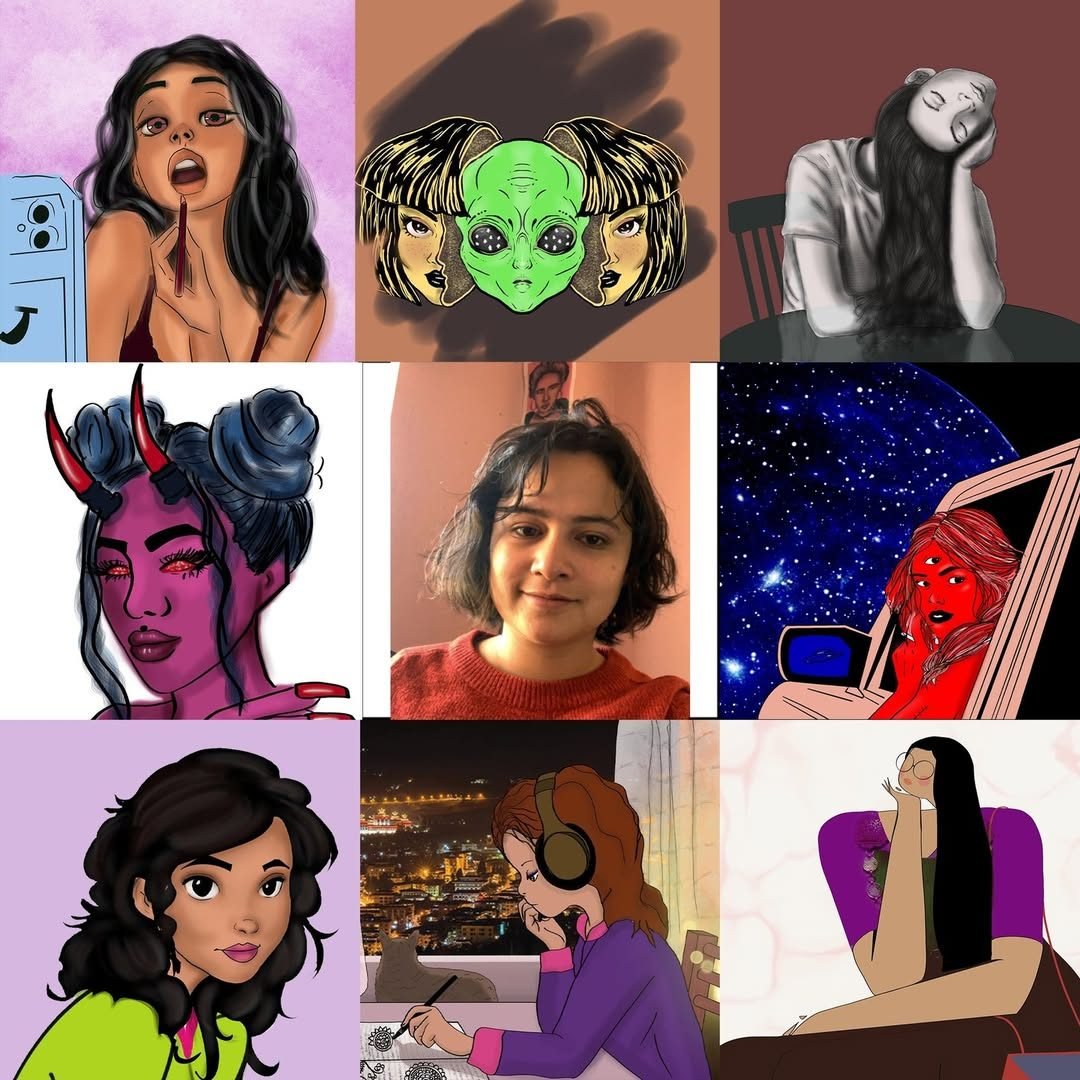 Art vs artist illustration